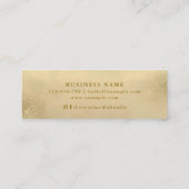 ラグジュアリーエレガントシマーモダンリーゴールデンサンキューホテル スキニー名刺 (裏面)