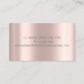 ラグジュアリーエレガントシルバーフェザーバラ金ゴールド 名刺 (裏面)