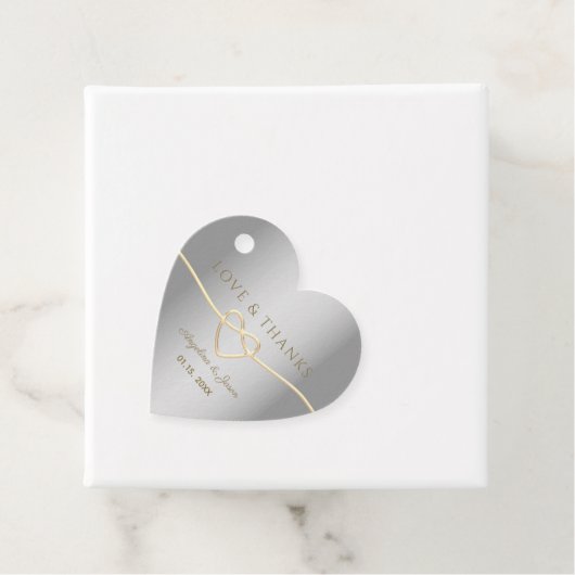 ラグジュアリーエレガントシルバ結婚ーズ・サンキュー フェイバータグ (インサイチュ)