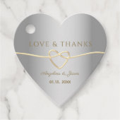 ラグジュアリーエレガントシルバ結婚ーズ・サンキュー フェイバータグ (正面)