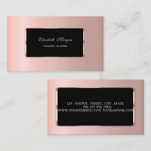 ラグジュアリーエレガントスタイリッシュプロフェッショナル 名刺 (正面/裏面)