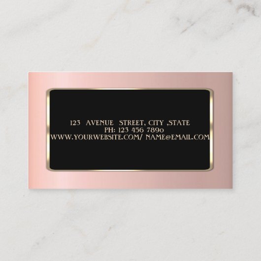 ラグジュアリーエレガントスタイリッシュプロフェッショナル 名刺 (裏面)