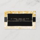 ラグジュアリーエレガントスタイリッシュ、きらびやかな《写真》ぼけ味 名刺 (裏面)