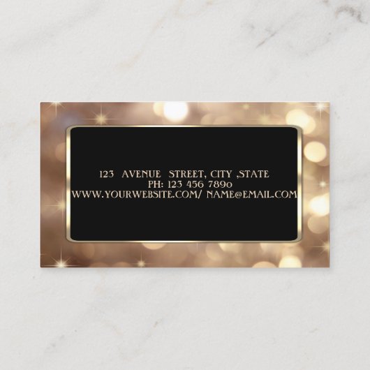 ラグジュアリーエレガントスタイリッシュ,プロフェッショナル,《写真》ぼけ味 名刺 (裏面)