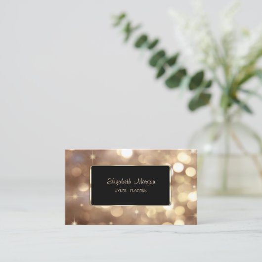 ラグジュアリーエレガントスタイリッシュ,プロフェッショナル,《写真》ぼけ味 名刺 (スタンド正面)