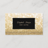 ラグジュアリーエレガントスタイリッシュ、モダンきらびやかな《写真》ぼけ味 名刺 (正面)