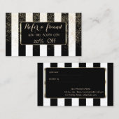 ラグジュアリーエレガントストライプの、紙吹雪紹介カード 紹介カード (正面/裏面)