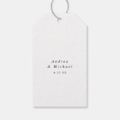 ラグジュアリーエレガントズ結婚・サンキュー・メッセージカード ギフトタグ (裏面)