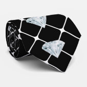 ラグジュアリーエレガントダイアモンドきらきら光るデザイナールッキング ネクタイ (ロール)