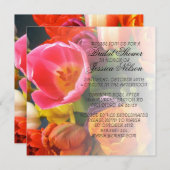 ラグジュアリーエレガントチューリップブーケシャワー招待状 招待状 (正面/裏面)