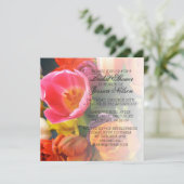 ラグジュアリーエレガントチューリップブーケシャワー招待状 招待状 (スタンド正面)