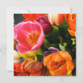 ラグジュアリーエレガントチューリップブーケシャワー招待状 招待状 (裏面)