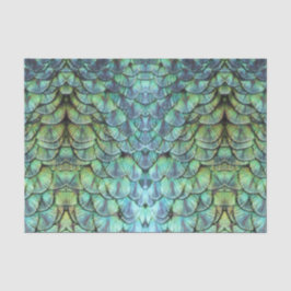 ラグジュアリーエレガントティール（緑がかった色）ピーコックバックフェザー 薄葉紙