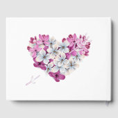 ラグジュアリーエレガントハートフローラデザインゲストブック ゲストブック (裏面)