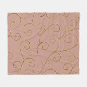 ラグジュアリーエレガントバロックスタイルフリースブランケット フリースブランケット (正面(横))