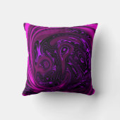ラグジュアリーエレガントパープルドラゴンホース抽象芸術 クッション (裏面)