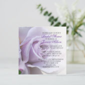 ラグジュアリーエレガントパープルバラウェディングシャワー招待状 招待状 (スタンド正面)