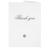 ラグジュアリーエレガントパープルフローラスワーズサンキューカード (裏面)