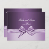ラグジュアリーエレガントパープルリ救ボンのデートカード 案内ポストカード (正面/裏面)