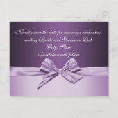 ラグジュアリーエレガントパープルリ救ボンのデートカード 案内ポストカード (裏面)