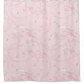 ラグジュアリーエレガントピガーリーンク シャワーカーテン (正面)