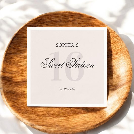 ラグジュアリーエレガントピンクスイーツ16ナプキンス スタンダードカクテルナプキン