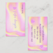 ラグジュアリーエレガントピンクスイートホログラフィービジネスカー 名刺 (正面/裏面)