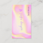 ラグジュアリーエレガントピンクスイートホログラフィービジネスカー 名刺 (正面)