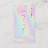 ラグジュアリーエレガントピンクスウィートホログラフィシ 名刺 (正面)