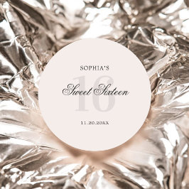 ラグジュアリーエレガントピンクスウィート16 ラウンドシール