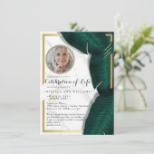 ラグジュアリーエレガントフォトお祝い・オブ・ライフ 招待状 (スタンド正面)