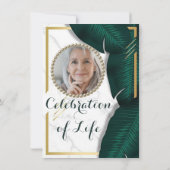 ラグジュアリーエレガントフォトお祝い・オブ・ライフ 招待状 (裏面)