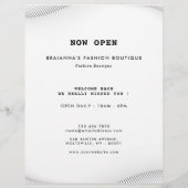 ラグジュアリーエレガントブティックホワイトブラックフライヤー チラシ (裏面)