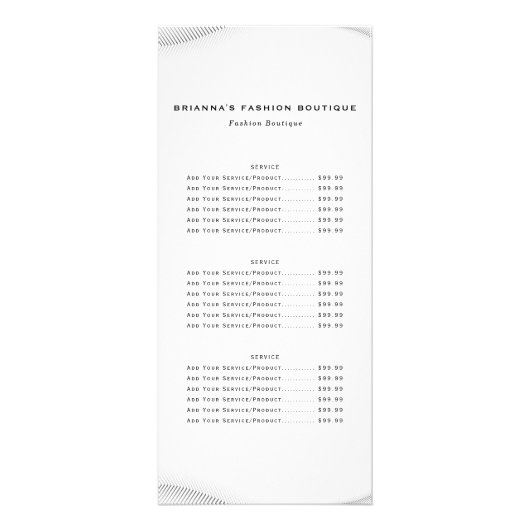 ラグジュアリーエレガントブティックホワイト金ゴールドビジネス ラックカード