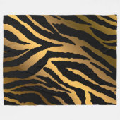 ラグジュアリーエレガントブモダンラック金ゴールドライン フリースブランケット (正面(横))