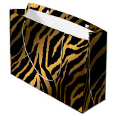 ラグジュアリーエレガントブモダンラック金ゴールドライン ラージペーパーバッグ (裏面アングル)