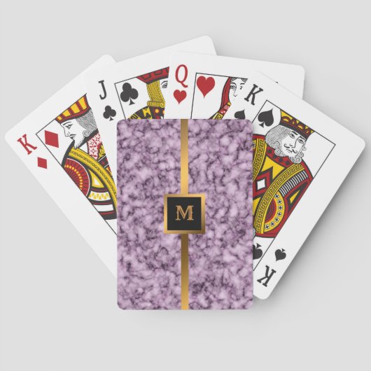 ラグジュアリーエレガントブモダンラック金ゴールド大理石 トランプ (裏面)