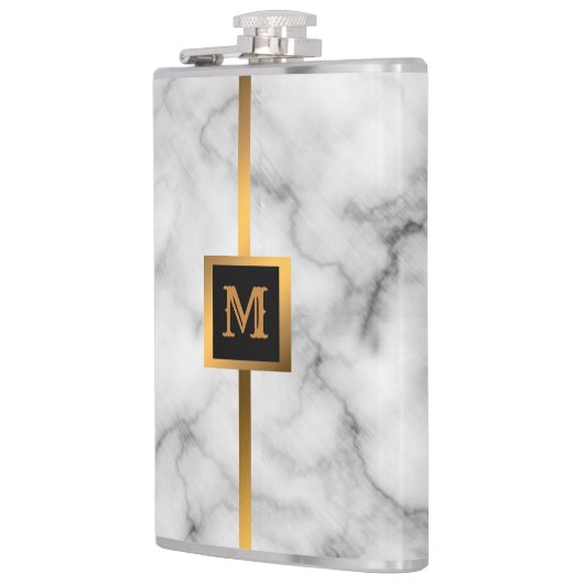 ラグジュアリーエレガントブモダンラック金ゴールド大理石 フラスク (左)