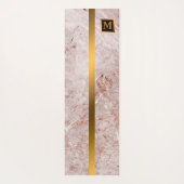 ラグジュアリーエレガントブモダンラック金ゴールド大理石 ヨガマット (裏面)