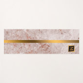 ラグジュアリーエレガントブモダンラック金ゴールド大理石 ヨガマット (正面(横))