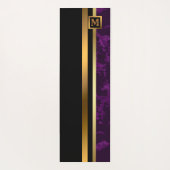 ラグジュアリーエレガントブモダンラック金ゴールド大理石 ヨガマット (裏面)