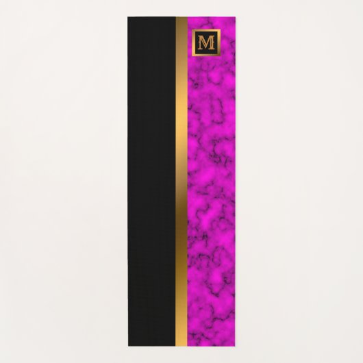 ラグジュアリーエレガントブモダンラック金ゴールド大理石 ヨガマット (正面)