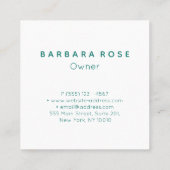 ラグジュアリーエレガントブモダンルーブルー金ゴールドマーブル スクエア名刺 (裏面)