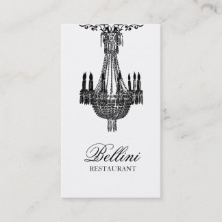 ラグジュアリーエレガントブラックアンドホワイトデザイン 名刺