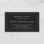 ラグジュアリーエレガントブラックシルバーマンダラプロフェッショナル 名刺 (正面)