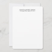 ラグジュアリーエレガントブラックパーソナライズされたサンキュー ノートカード (正面)