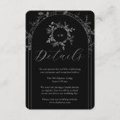 ラグジュアリーエレガントブラック詳細結婚ズ エンクロージャーカード (正面)