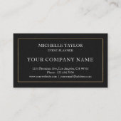 ラグジュアリーエレガントブラック金ゴールドマンダラプロフェッショナル 名刺 (正面)