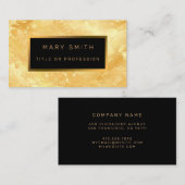 ラグジュアリーエレガントブラック金ゴールド名刺 名刺 (正面/裏面)