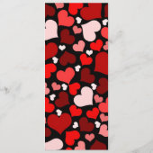 ラグジュアリーエレガントブラック/赤いハートのメ結婚ニュー メニュー (裏面)